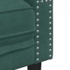Sofa Chesterfield z wałkami, 3-osobowa, ciemnozielona, aksamit