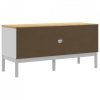 Szafka RTV FLORO, biała, 114x43x55 cm, lite drewno sosnowe