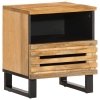 Szafki nocne, 2 szt., 40x34x46 cm, lite surowe drewno mango