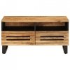 Stolik kawowy, 80x55x40 cm, surowe lite drewno mango