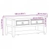 Stolik kawowy z szufladami Corona, 100x48x45 cm, drewno sosnowe