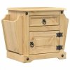 Szafka nocna Corona, 45x35x47,5 cm, lite drewno sosnowe