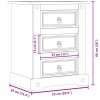 Szafka nocna Corona, 53x39x66 cm, lite drewno sosnowe