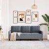 Sofa 3-osobowa, ciemnoszara, 180 cm, obita aksamitem
