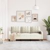 Sofa 3-osobowa, kremowy, 180 cm, tapicerowana aksamitem