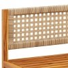 Sofa ogrodowa z poduszkami, 2-osobowa, lite drewno akacjowe
