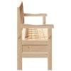 Ławka zewnętrzna  119x76x44 cm z litego drewna sosnowego