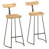 Hokery barowe 2 szt. 49x43x103 cm Drewno lite Mango