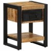 Szafka nocna, 35x34x45 cm, surowe drewno mango