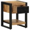 Szafka nocna, 35x34x45 cm, surowe drewno mango