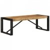 Stolik kawowy, 100x50x35 cm, surowe lite drewno mango