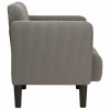 Sofa Fotel z Podłokietnikami Jasnoszary 54 cm Tkanina Kordowa