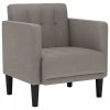 Sofa Fotel z Podłokietnikami Taupe 53 cm Tkanina