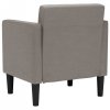 Sofa Fotel z Podłokietnikami Taupe 53 cm Tkanina