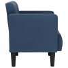 Sofa Fotel z Podłokietnikami Niebieski 53 cm Tkanina