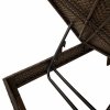 Leżak z poduszką Brązowy 55x200x44cm Polirattan
