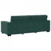 Sofa 3-osobowa, ciemnozielony, 180 cm, obita aksamitem