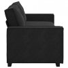 Sofa 3-osobowa, czarny, 180 cm, tapicerowana aksamitem