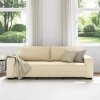 Sofa 3-osobowa, kremowa, 180 cm, tkaniną