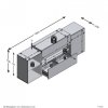 FMD Szafka pod telewizor, 182x33x70,2 cm, biel i dąb artisan