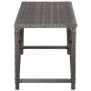 Ławka ogrodowa, 120 cm, polirattan, szara