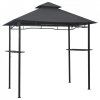 Altanka nad grill, 240x150x255 cm, antracytowa, stal