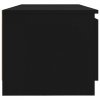 Szafka pod TV z oświetleniem LED, czarna, 140x40x35,5 cm