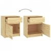Szafki nocne, 2 szt., 40x31x50 cm, lite drewno sosnowe