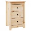 Szafki nocne, 2 szt., 40x35x61,5 cm, lite drewno sosnowe
