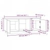 Szafka pod telewizor, 110,5x35x44 cm, lite drewno sosnowe