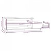Stolik kawowy, 120x50x40,5 cm, lite drewno sosnowe