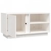 Szafka pod telewizor, biała, 80x35x40,5 cm, lite drewno sosnowe