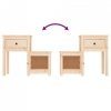 Szafka nocna, 79,5x38x65,5 cm, lite drewno sosnowe