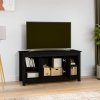 Szafka pod telewizor, czarna, 103x36,5x52 cm, drewno sosnowe