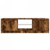 Szafka pod TV z LED, przydymiony dąb, 120x30x35,5 cm