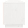 Szafka pod TV, biała, 100x34x40 cm, lite drewno sosnowe