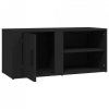 Szafki pod telewizor, 2 szt., czarne, 80x31,5x36,5 cm
