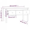 Stolik kawowy, czarny, 102x49x55 cm, lite drewno sosnowe
