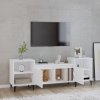Szafka pod TV, biała, 80x36x50 cm, materiał drewnopochodny