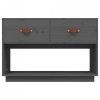 Szafka pod telewizor, szara, 90x40x60 cm, lite drewno sosnowe