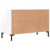 Szafka pod TV, biała, wysoki połysk, 80x36x50 cm