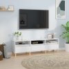 Szafka pod TV, biała, 150x30x44,5 cm, materiał drewnopochodny