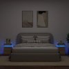 Szafki nocne z LED, 2 szt., dąb sonoma, 35x39x55 cm
