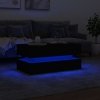 Stolik kawowy z oświetleniem LED, czarny, 90x50x40 cm