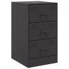 Szafki nocne, 2 szt., czarne, 34,5x39x62 cm, stal