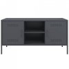 Szafka pod telewizor, antracytowa, 100,5x39x50,5 cm, stalowa