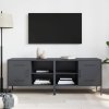 Szafki pod TV, 2 szt., antracytowe, 68x39x50,5 cm, stalowe