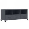 Szafka RTV, antracytowa, 100,5x39x43,5 cm, stal