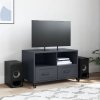 Szafka RTV, antracytowa, 68x39x43,5 cm, stal