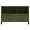 Szafka RTV, oliwkowa, 68x39x43,5 cm, stal